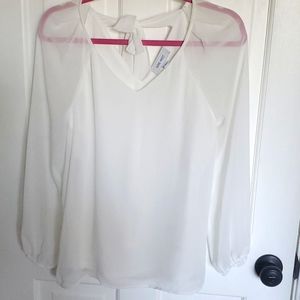 NWT Nine West flowy long sleeve blouse